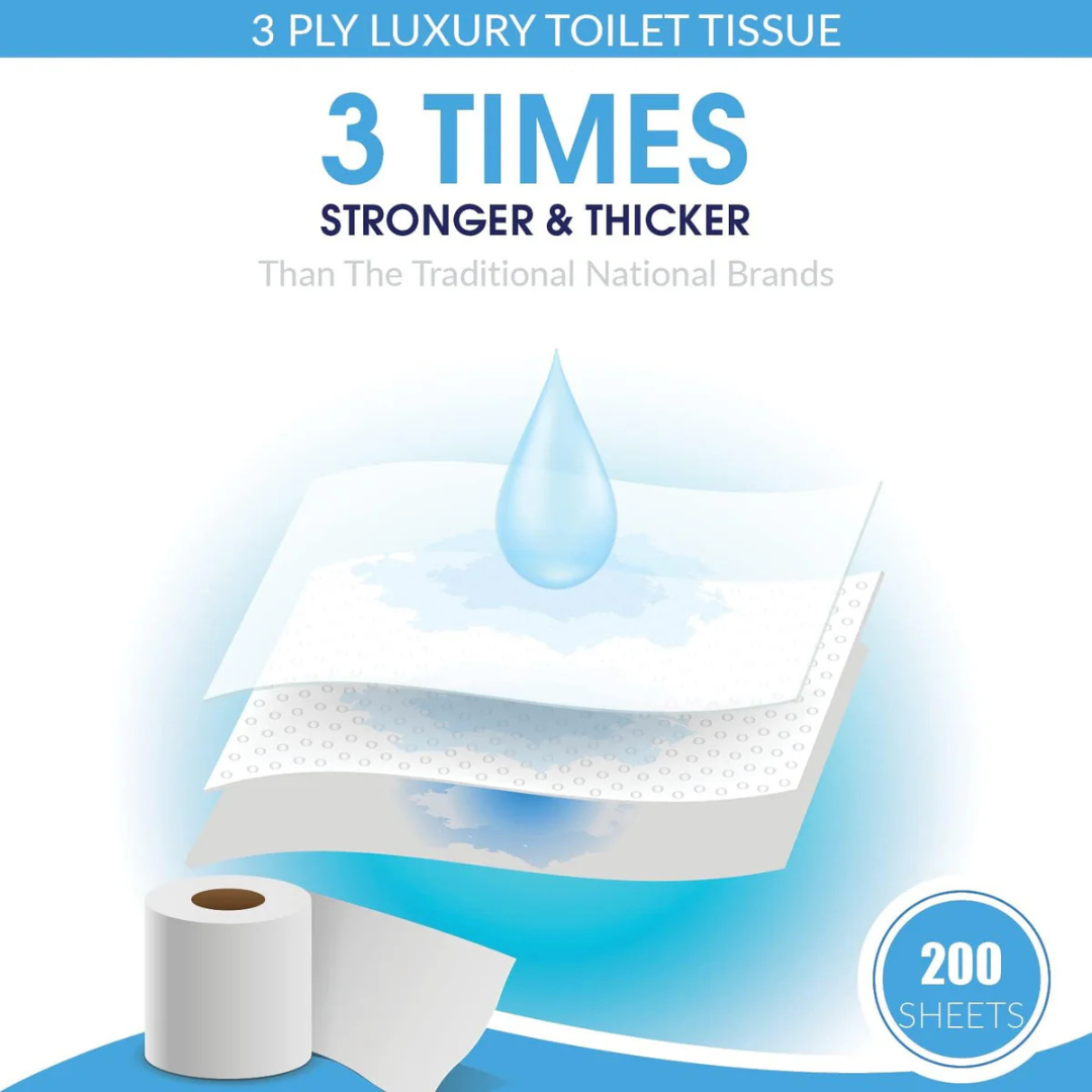 135 Softlux Toilet Rolls 3 Ply Bathroom Tissue Paper (45 x 3) Coconut Scented Toilet Tissue - Premium Quality Tissue Online - Product Image 135 Softlux Toilet Rolls 3 Ply Bathroom Tissue Paper (45 x 3) Coconut Scented Toilet Tissue - Premium Quality Tissue Online - Product Image